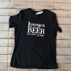 Long neck ice cold beer t-shirt nwot